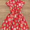 fernandaramoskids com br Vestido Infantil Feminino Curto Estampado Frutinhas Vermelho 2