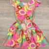fernandaramoskids com br Vestido Infantil Feminino Curto Estampado Manga Babado 2