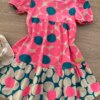 fernandaramoskids com br Vestido Infantil Feminino Curto Estampado Pink Flúor Manga Curta 1