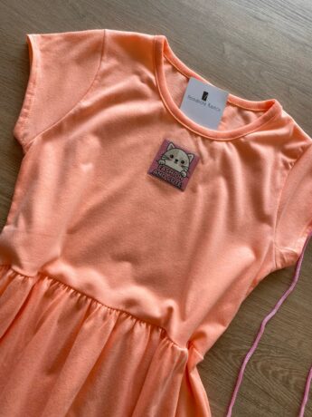 fernandaramoskids com br Vestido Infantil Feminino Curto Fashion Bichinho Laranja 1