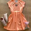 Vestido Infantil Feminino Curto Fashion Bichinho Laranja Fernanda Ramos Kids