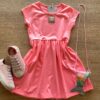 Vestido Infantil Feminino Curto Fashion Bichinho Rosa Fernanda Ramos Kids