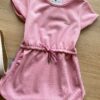 fernandaramoskids com br Vestido Infantil Feminino Curto Rosa Detalhe Lateral Brilhante 1