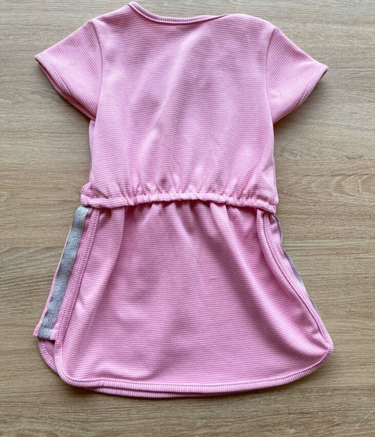 fernandaramoskids com br Vestido Infantil Feminino Curto Rosa Detalhe Lateral Brilhante 2