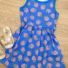 fernandaramoskids com br Vestido Infantil Feminino de Malha Estampado Fundo Azul 1
