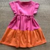 fernandaramoskids com br Vestido Infantil Feminino de Malha Pink e Laranja 2