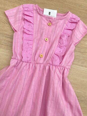 fernandaramoskids com br Vestido Infantil Feminino Detalhe em Laise Lilás 1