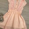 fernandaramoskids com br Vestido Infantil Feminino Detalhe em Laise Salmão 1