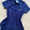 fernandaramoskids com br Vestido Infantil Feminino Gola Polo Piquet Confort Azul Marinho 1