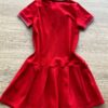 fernandaramoskids com br Vestido Infantil Feminino Gola Polo Piquet Confort Vermelho 2