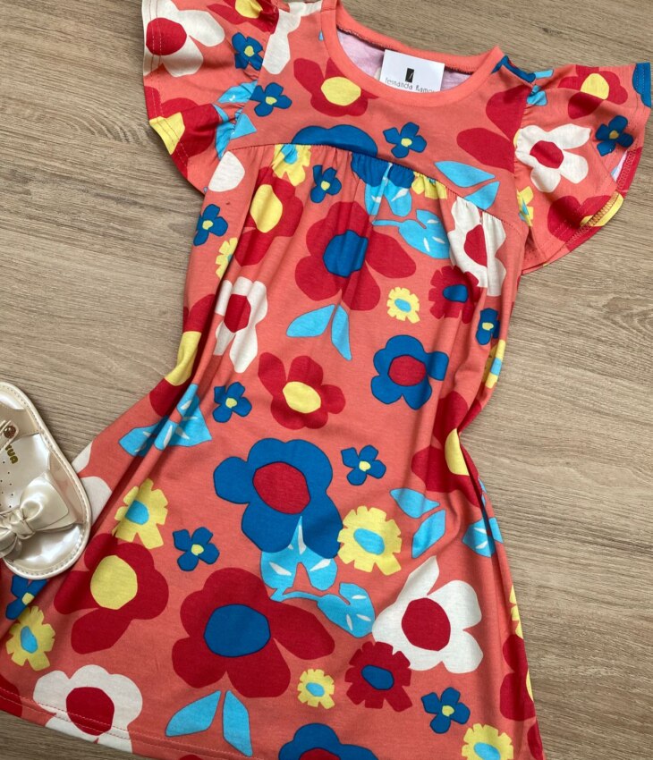 fernandaramoskids com br Vestido Infantil Feminino Linha A Estampado Floral 1