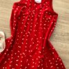 fernandaramoskids com br Vestido Infantil Feminino Malha Estampado Corações Vermelho 1