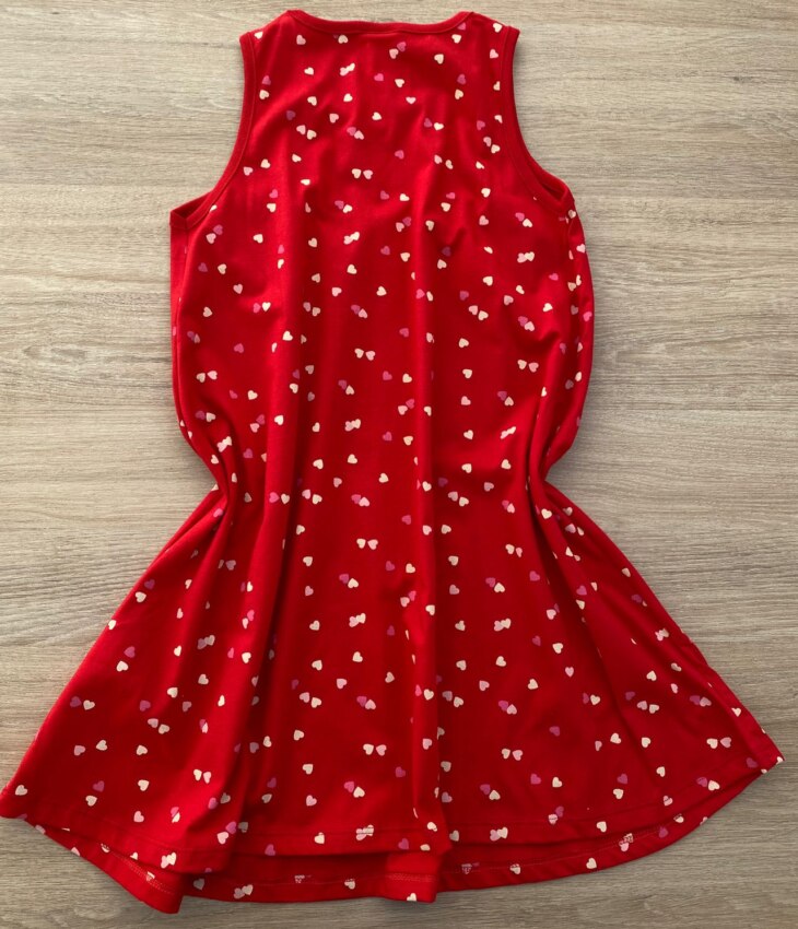 fernandaramoskids com br Vestido Infantil Feminino Malha Estampado Corações Vermelho 2