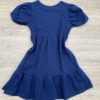 fernandaramoskids com br Vestido Infantil Feminino Malha Holiday Azul Marinho 2