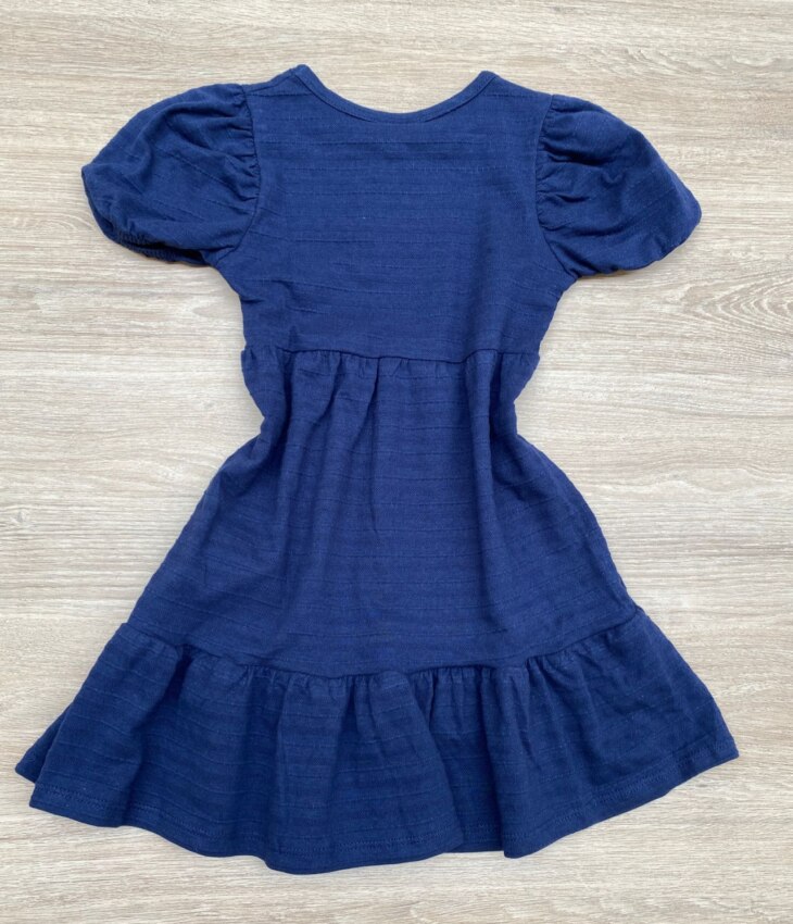 fernandaramoskids com br Vestido Infantil Feminino Malha Holiday Azul Marinho 2