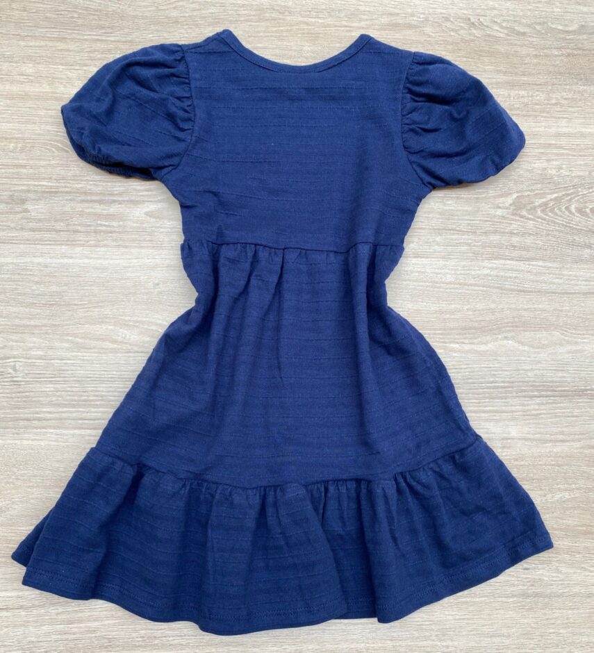 fernandaramoskids com br Vestido Infantil Feminino Malha Holiday Azul Marinho 2
