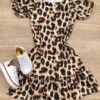 Vestido Infantil Feminino Manga Curta Animal Print Fernanda Ramos Kids