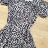 fernandaramoskids com br Vestido Infantil Feminino Manga Curta Animal Print Cinza 1