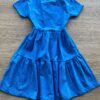 fernandaramoskids com br Vestido Infantil Feminino Manga Curta Azul Cobalto 2
