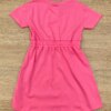 fernandaramoskids com br Vestido Infantil Feminino Manga Curta com Amarração Rosa Chiclete 2