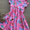 fernandaramoskids com br Vestido Infantil Feminino Manga Curta Estampado Rosa Flúor 1