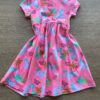 fernandaramoskids com br Vestido Infantil Feminino Manga Curta Estampado Rosa Flúor 2