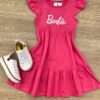 Vestido Infantil Feminino Manga Curta Pink Alegria Fernanda Ramos Kids