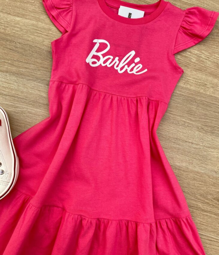 fernandaramoskids com br Vestido Infantil Feminino Manga Curta Pink Alegria 1