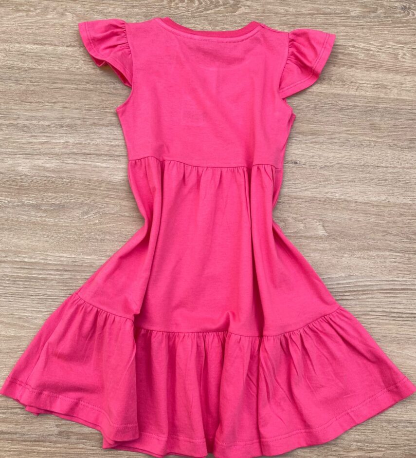fernandaramoskids com br Vestido Infantil Feminino Manga Curta Pink Alegria 2