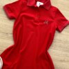 fernandaramoskids com br Vestido Infantil Feminino Piquet Confort Gola Polo Vermelho 1