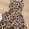 fernandaramoskids com br Vestido Infantil Feminino Soltinho Alça Fina Animal Print Marrom 1