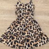 fernandaramoskids com br Vestido Infantil Feminino Soltinho Alça Fina Animal Print Marrom 2