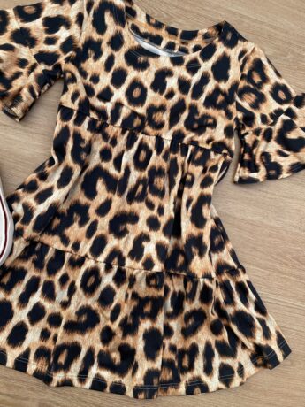 fernandaramoskids com br Vestido Infantil Feminino Soltinho Animal Print 1