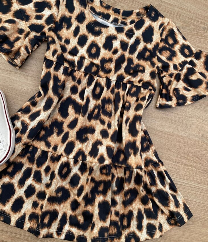 fernandaramoskids com br Vestido Infantil Feminino Soltinho Animal Print 1