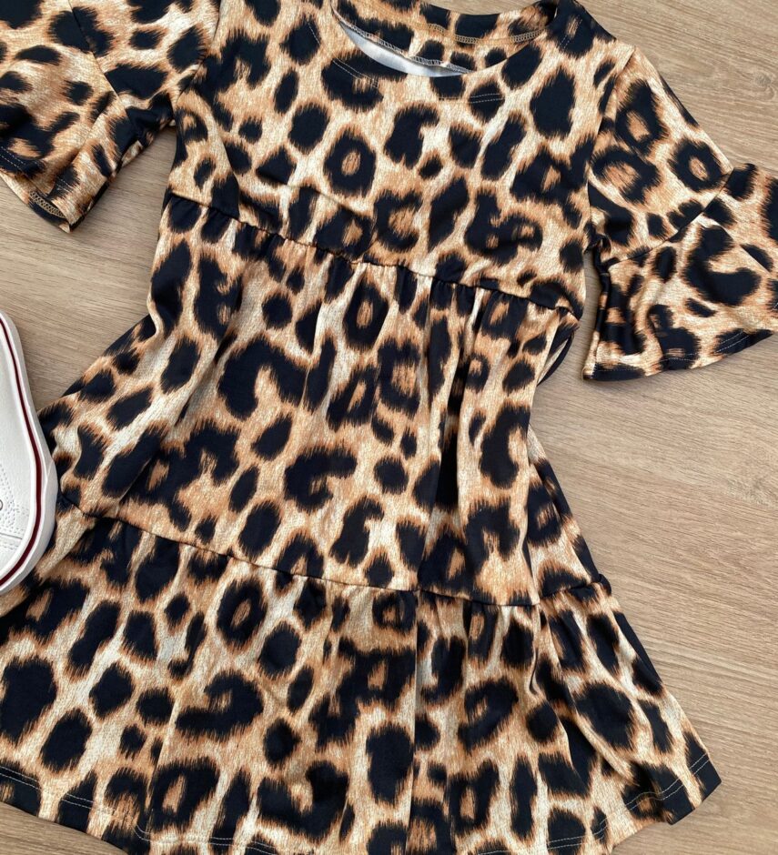 fernandaramoskids com br Vestido Infantil Feminino Soltinho Animal Print 1