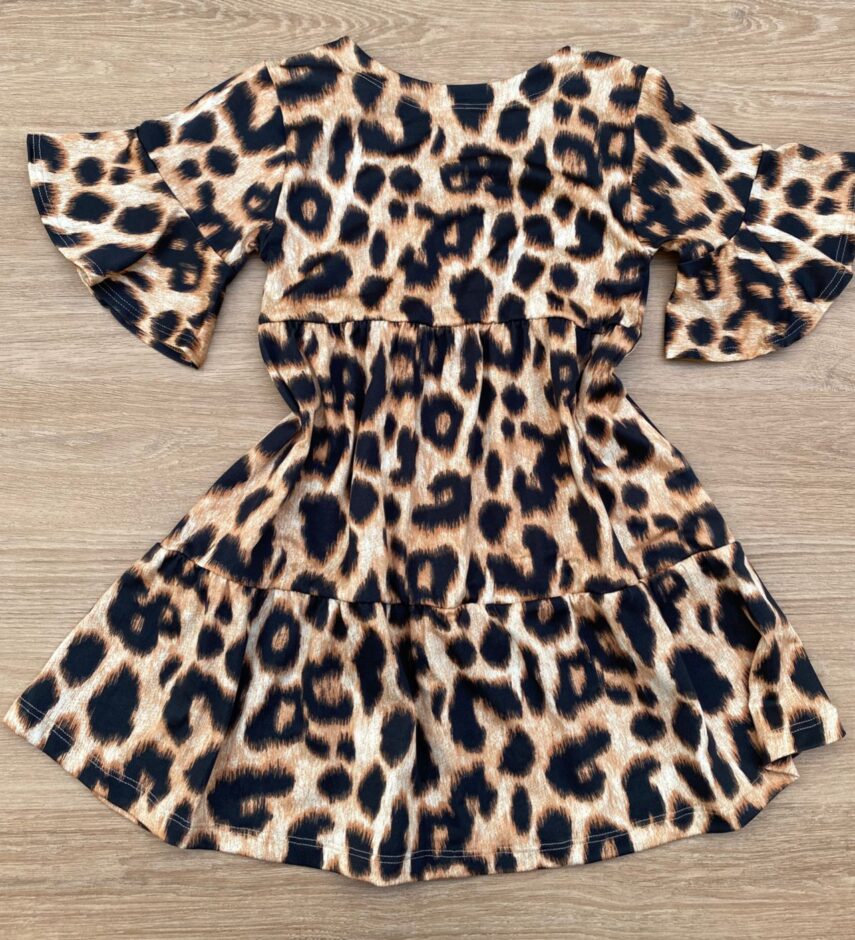 fernandaramoskids com br Vestido Infantil Feminino Soltinho Animal Print 2