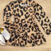Vestido Infantil Feminino Soltinho Manga Longa Animal Print Fernanda Ramos Kids