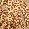 fernandaramoskids com br Vestido Infantil Feminino Soltinho Manga Longa Animal Print Bege 1