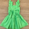 fernandaramoskids com br Vestido Infantil Feminino Verde com Faixa de Cabelo 2