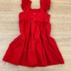 fernandaramoskids com br Vestido Infantil Feminino Vermelho com Faixa de Cabelo 2