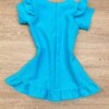 fernandaramoskids com br Vestido Infantil Feminino Zíper Atrás Azul Piscina com Detalhe 2