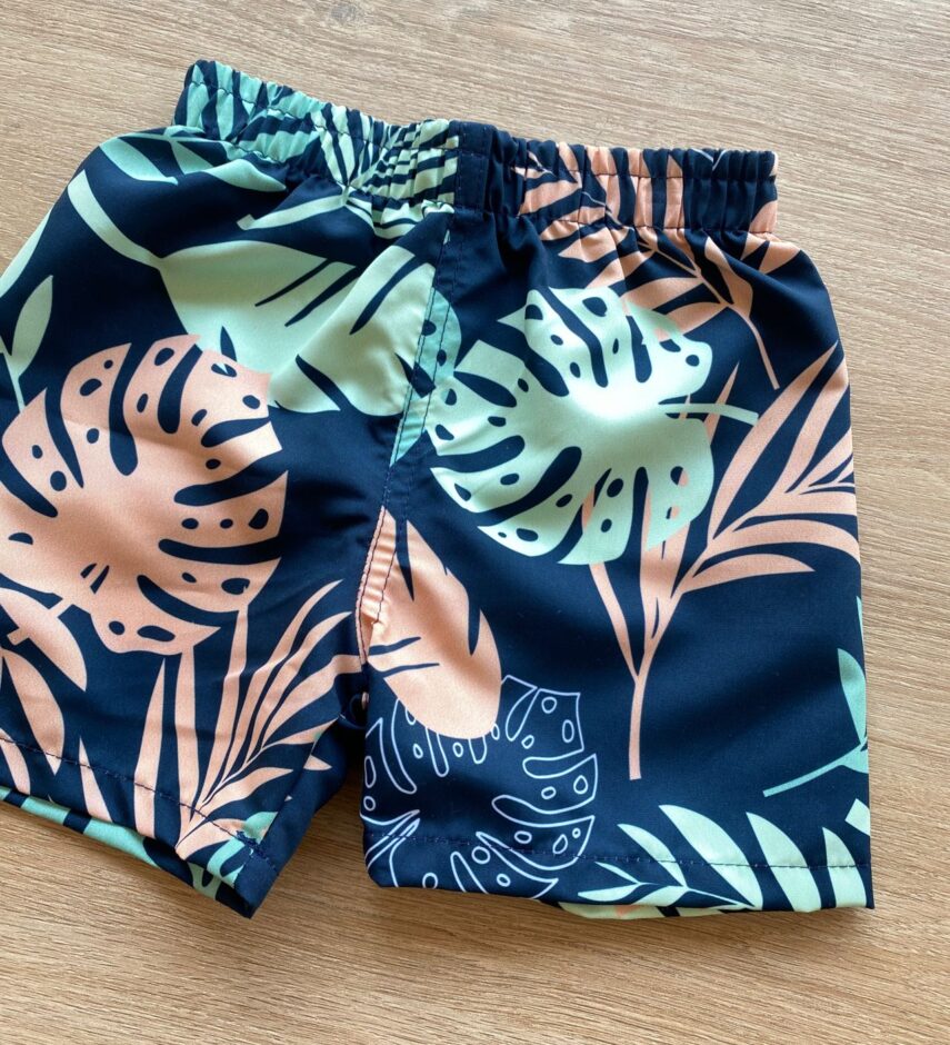 fernandaramoskids com br Bermuda Infantil Masculina Comfort Estampado Azul Marinho 1