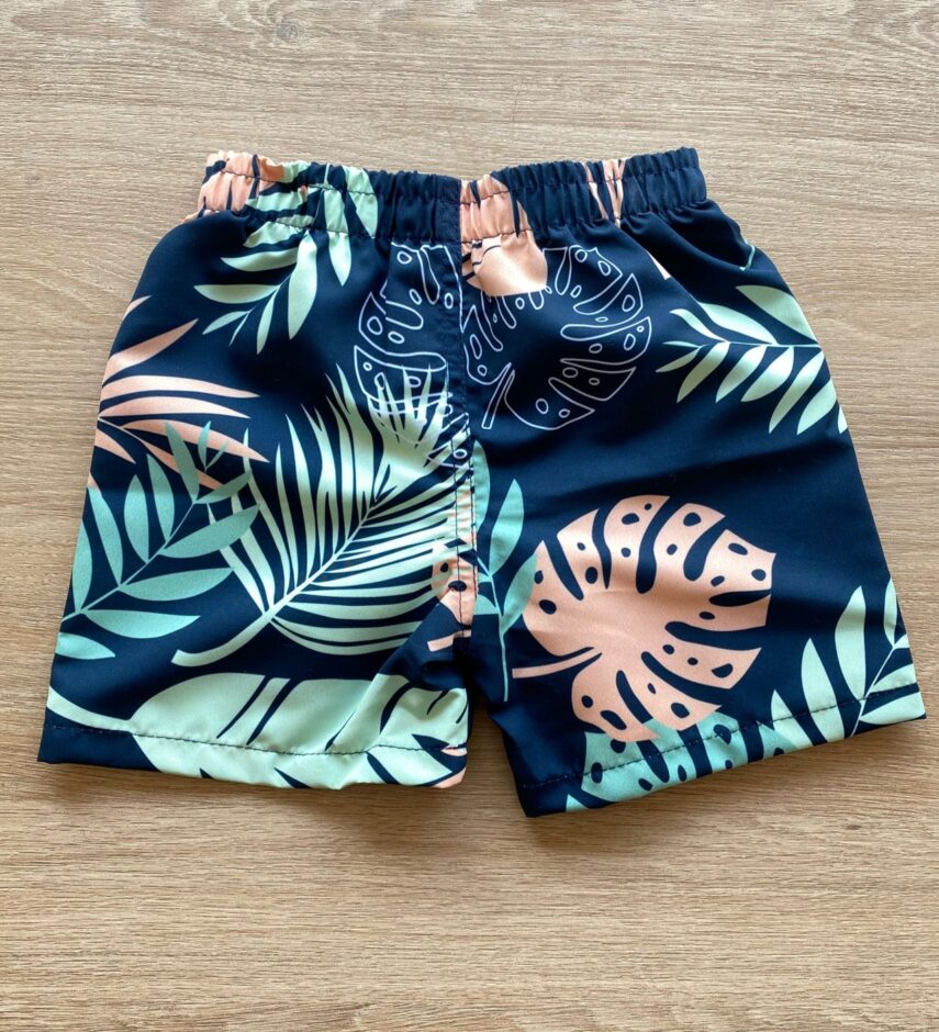 fernandaramoskids com br Bermuda Infantil Masculina Comfort Estampado Azul Marinho 2