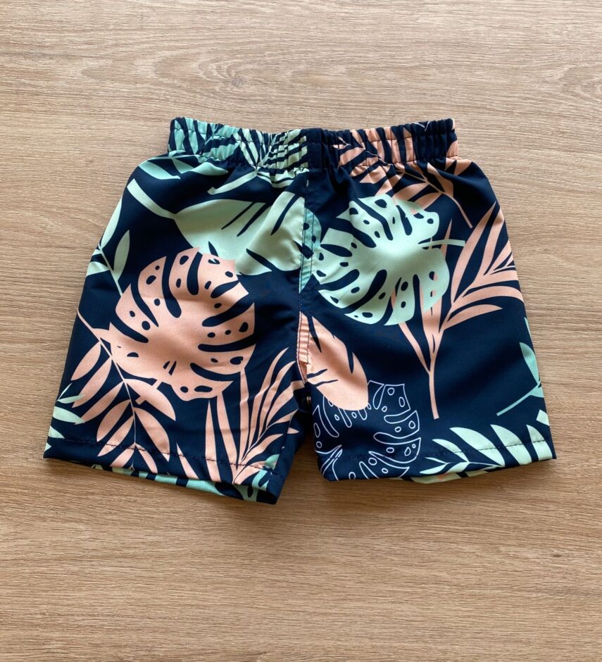 Bermuda Infantil Masculina Comfort Estampado Azul Marinho Fernanda Ramos Kids