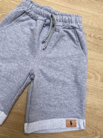 fernandaramoskids com br Bermuda Infantil Masculina de Moletom Cinza 1