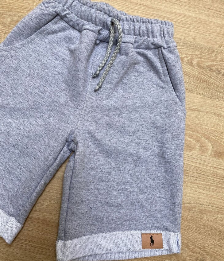 fernandaramoskids com br Bermuda Infantil Masculina de Moletom Cinza 1