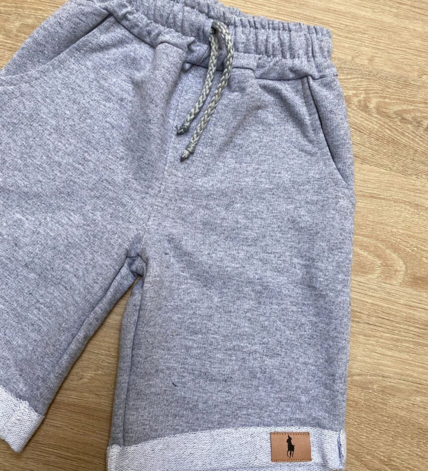 fernandaramoskids com br Bermuda Infantil Masculina de Moletom Cinza 1