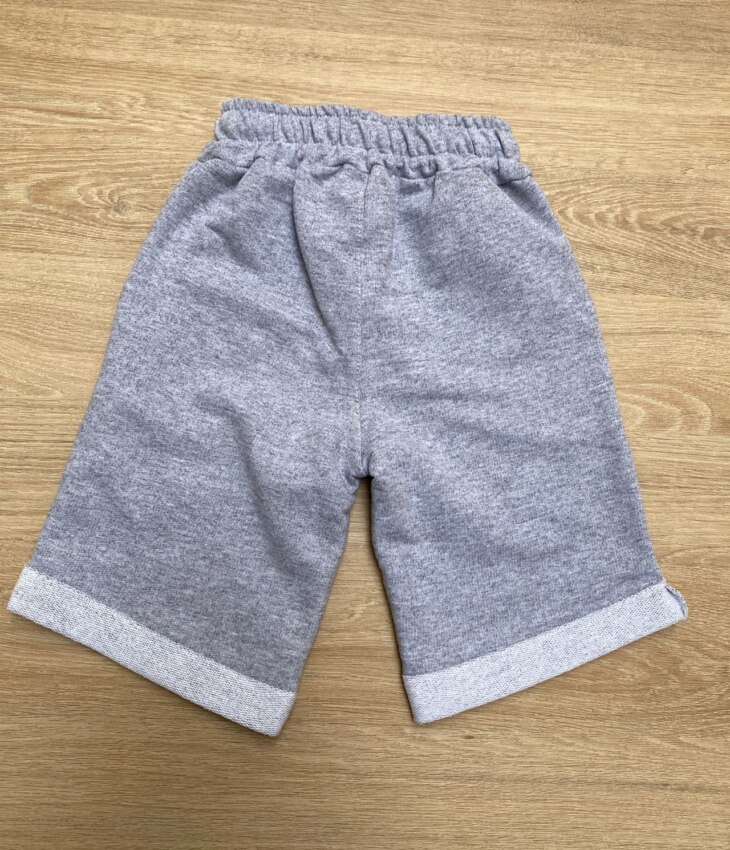 fernandaramoskids com br Bermuda Infantil Masculina de Moletom Cinza 2
