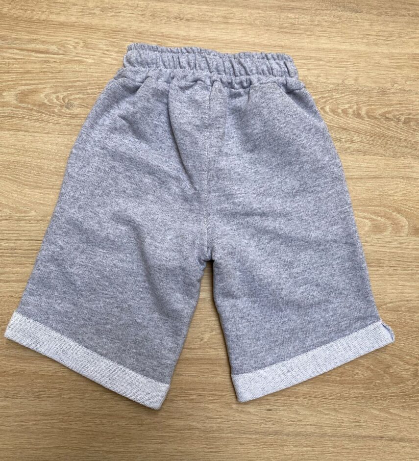 fernandaramoskids com br Bermuda Infantil Masculina de Moletom Cinza 2