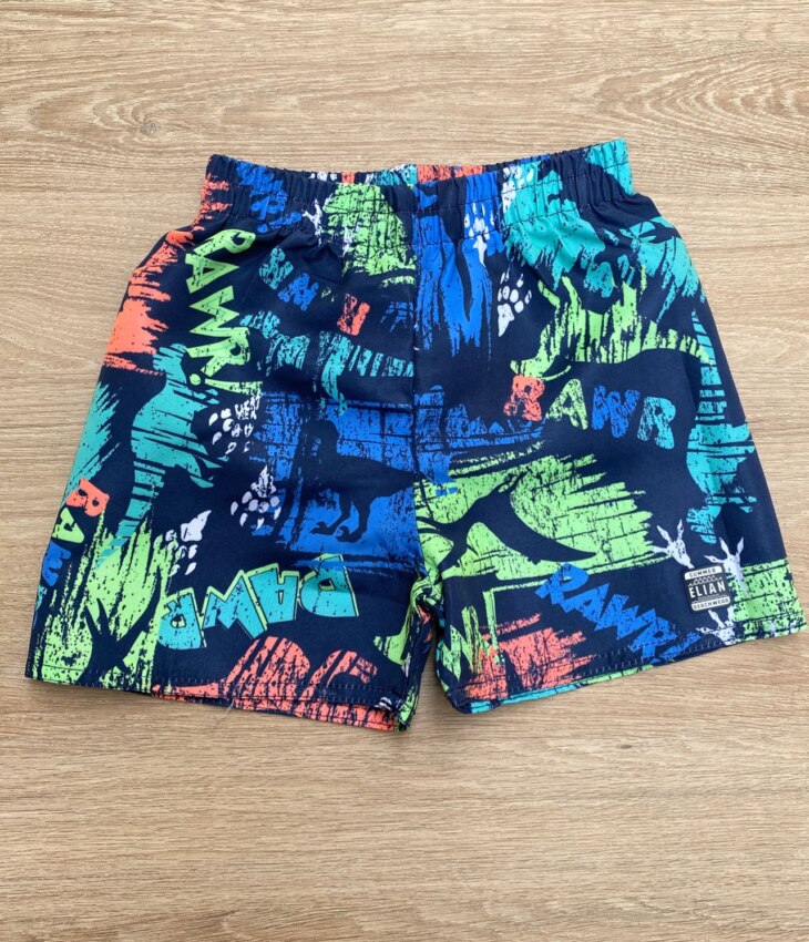 Bermuda Infantil Masculina Estampada Fundo Azul Marinho Fernanda Ramos Kids